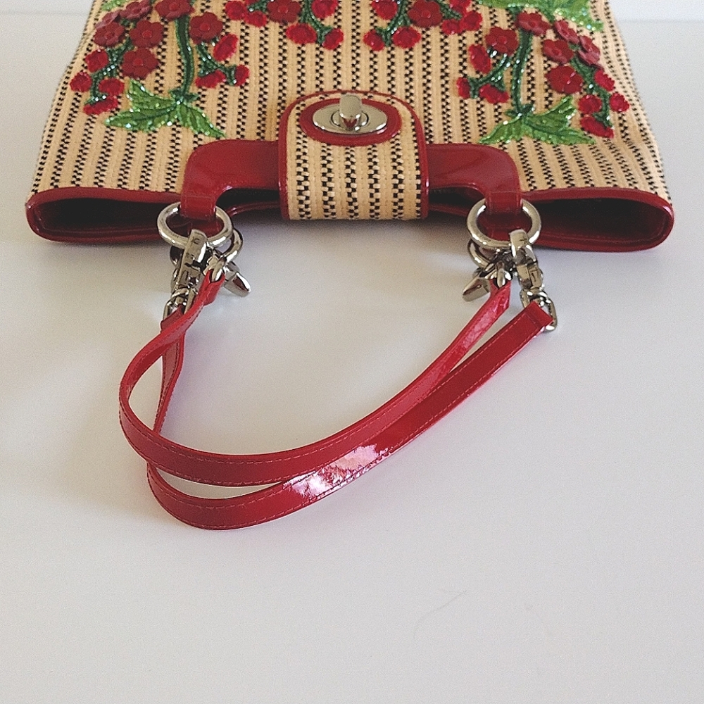 Isabella Fiore embroidered floral appliqued beaded bag - Picture 2 of 12